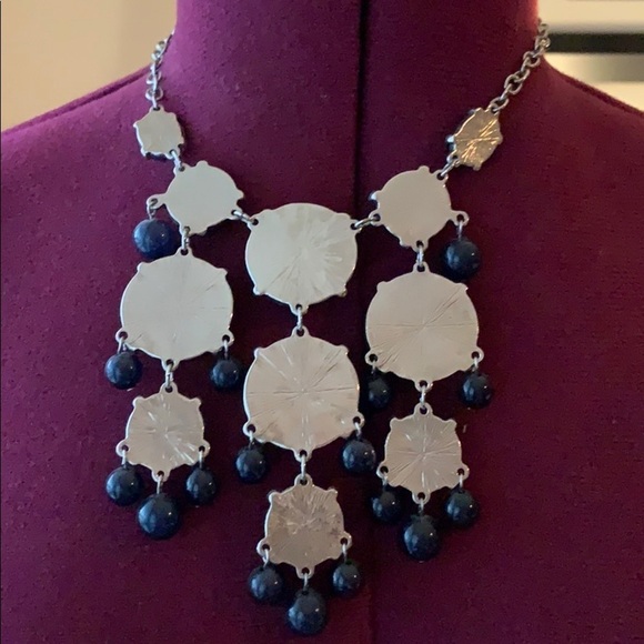 Navy bubble necklace - Picture 3 of 4
